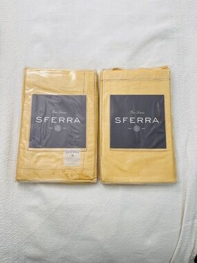 NWT SFERRA Fine Linens 8 Dinner Napkins 902 Set 20 x 20 Pure Linen